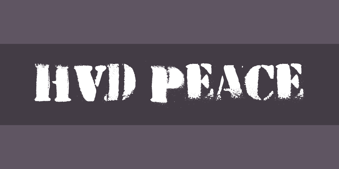 Beispiel einer HVD Peace Regular-Schriftart